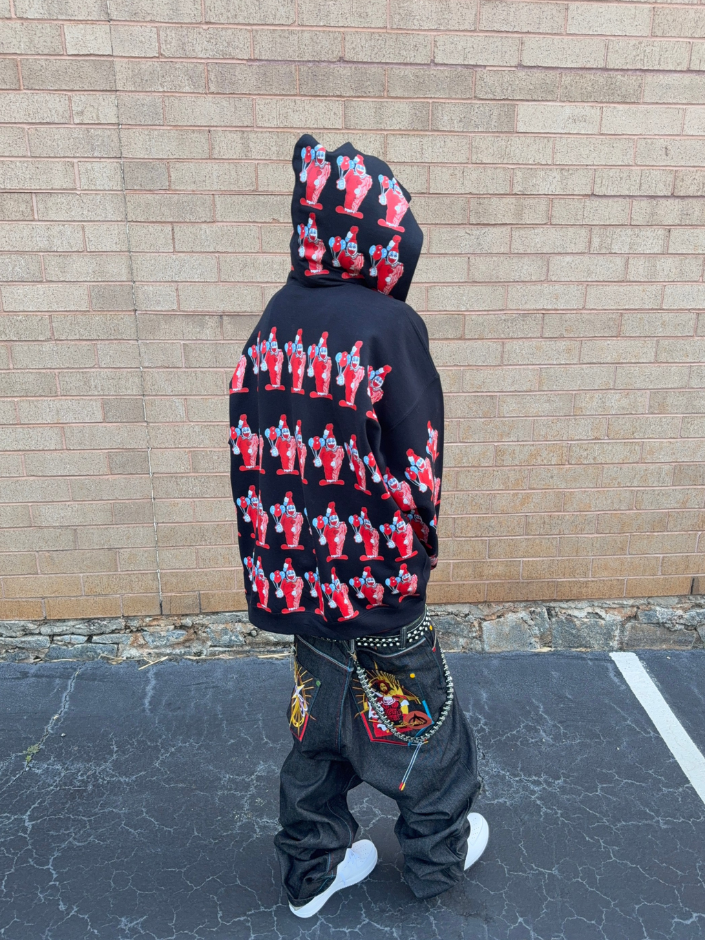 Fairground Clowns Hoodie (All Over front+back)