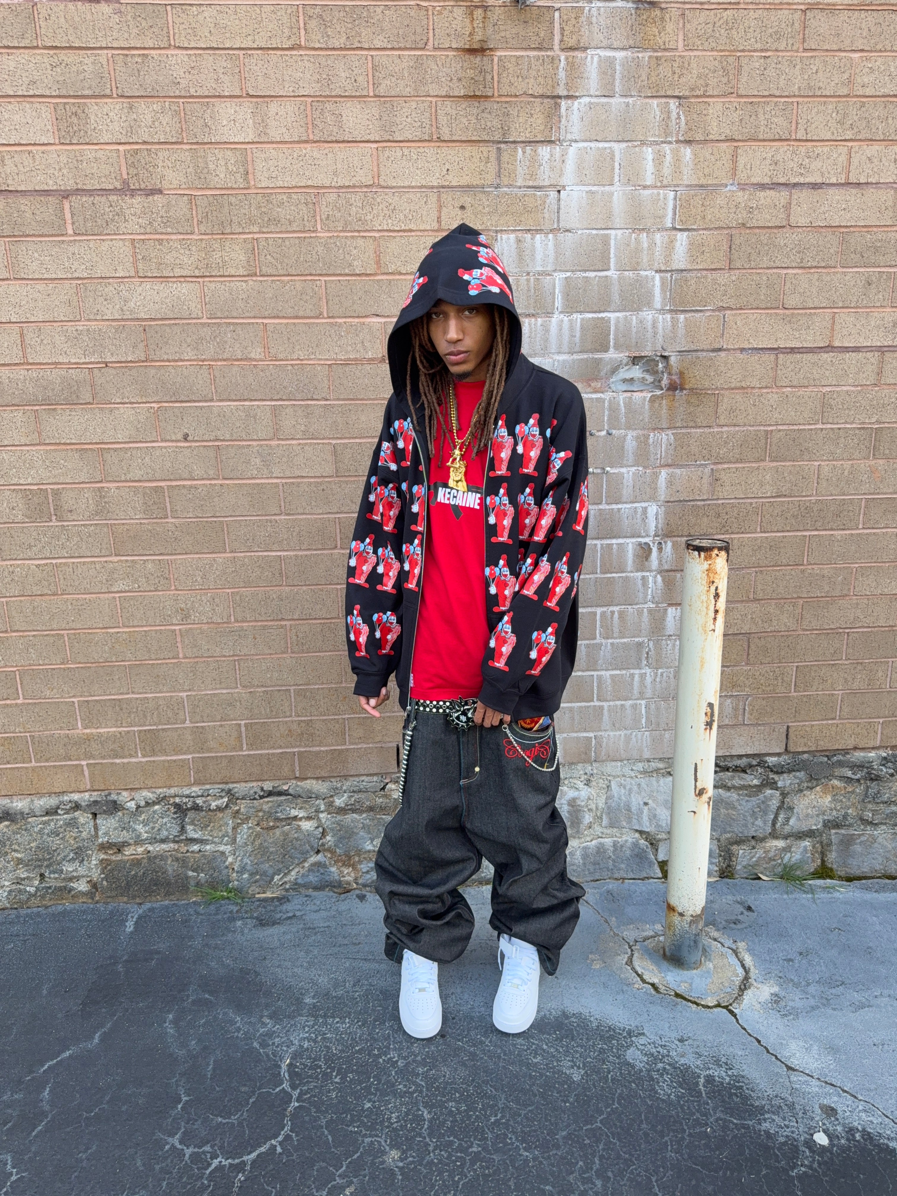 Fairground Clowns Hoodie (All Over front+back)